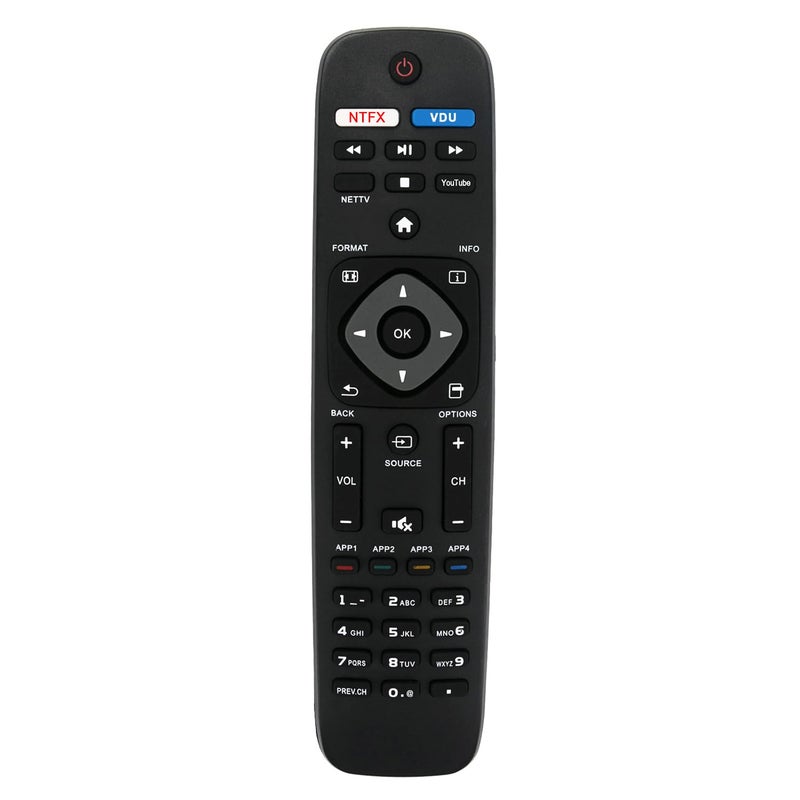 WINFLIKE Smart TV Remote Control Replace NH500UP Fit for Philips Smart LED LCD HDTV TV with Vudu YouTube APP Keys 32PFL4902/F7 40PFL4901/F7 55PFL6902/F7 50PFL5601/F7 65PFL5602/F7 43PFL4901/F7 - Image 1